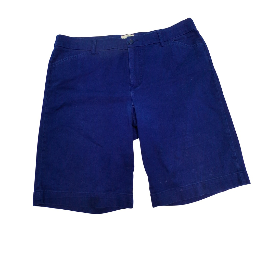 St. John's Bay Chino Shorts 16 Blue Preppy Coastal Summer Casual